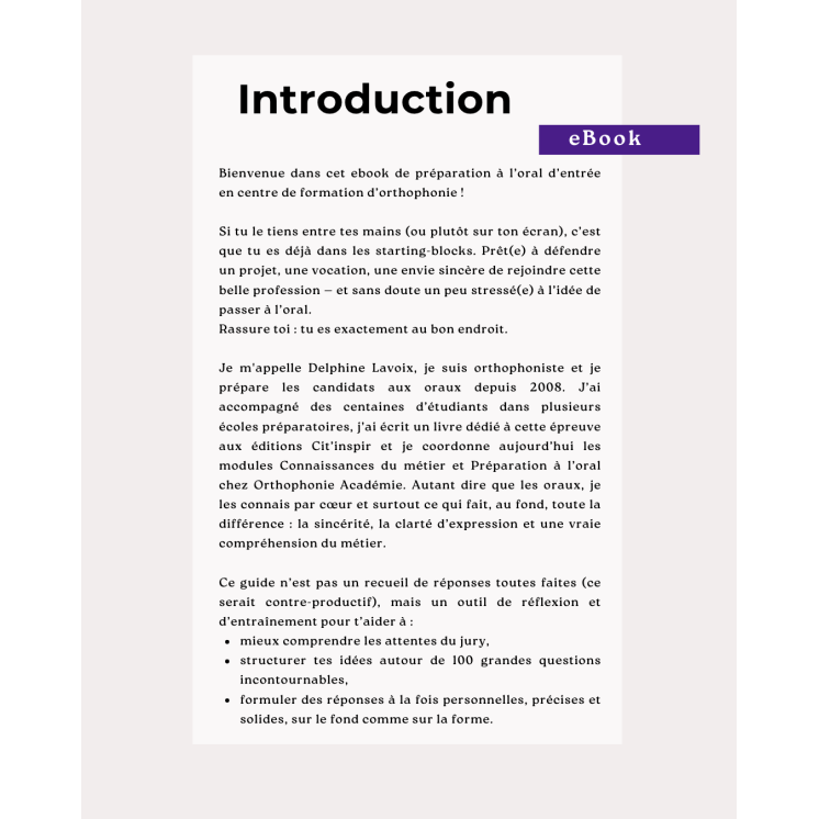 Les 100 grandes questions de l’oral d’orthophonie