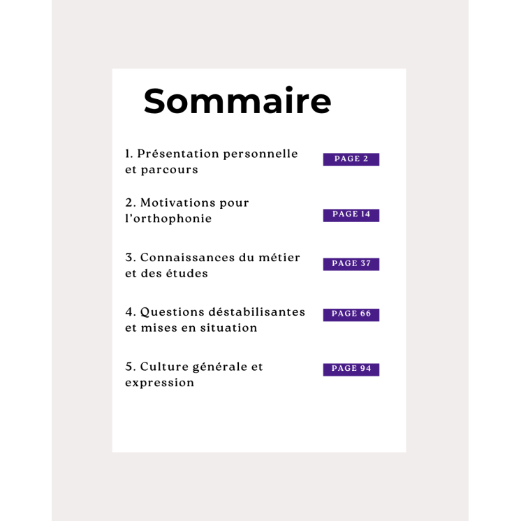 Les 100 grandes questions de l’oral d’orthophonie